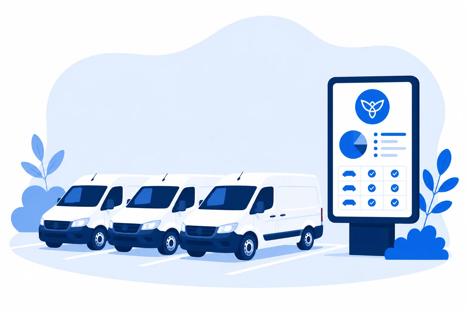Illustration : flotte automobile.