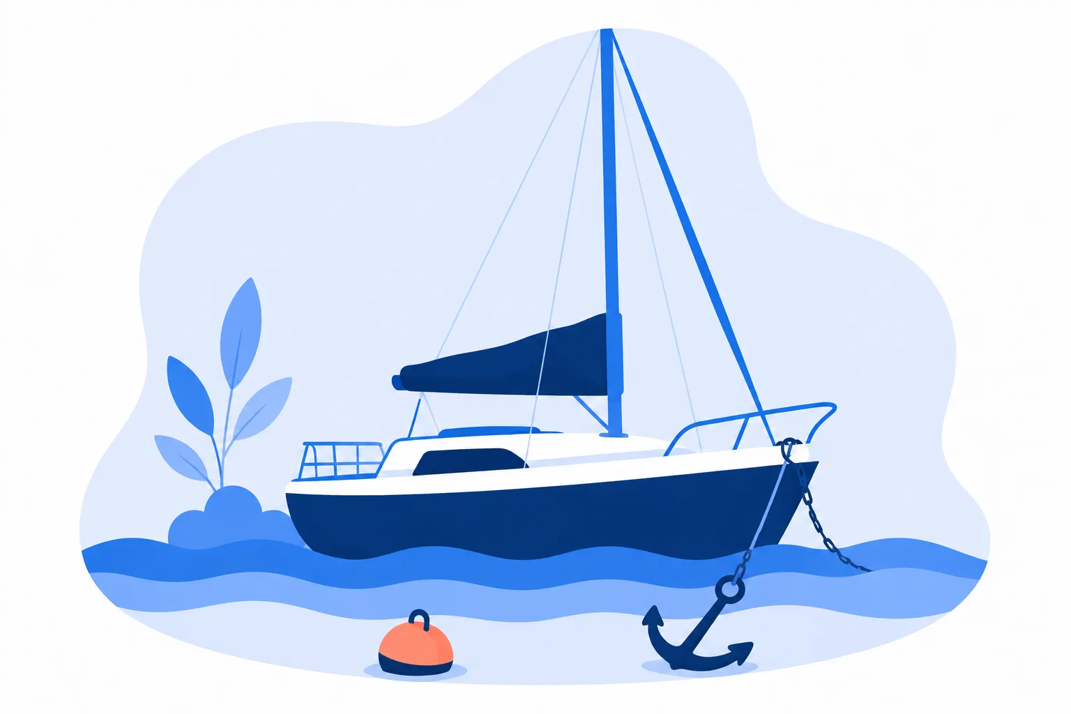 Illustration : navigation de plaisance.